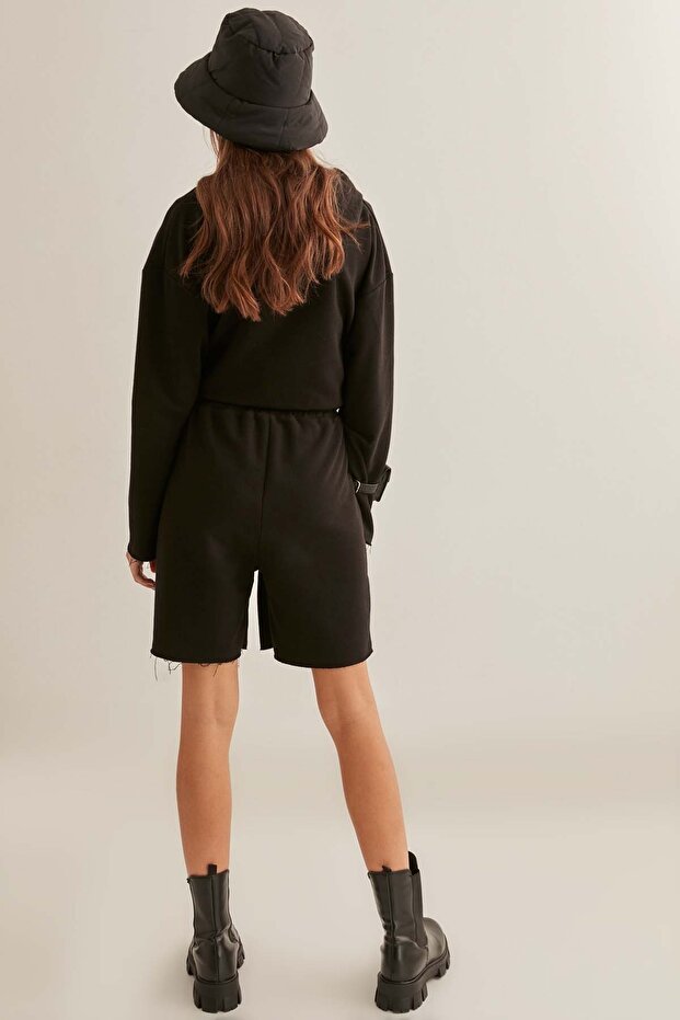 Šněrovací šortky s elastickým pasem - 5