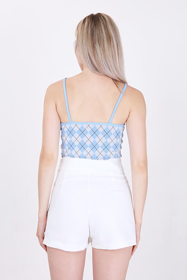 Yırtmaç Detaylı Şort Etek - 3