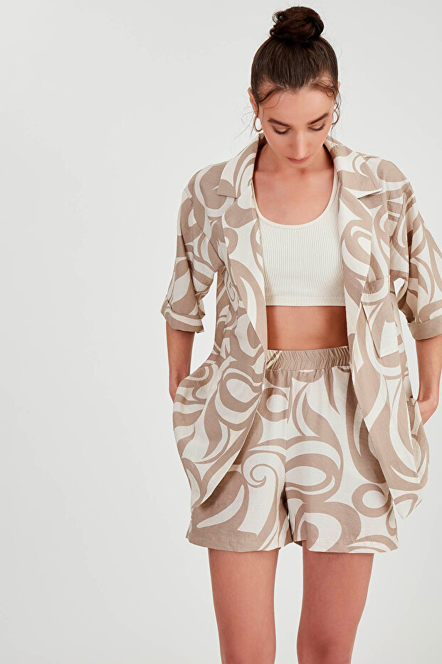 Patterned Casual Jacket - 4