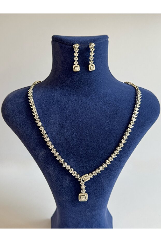 925 Ayar Gümüş Kolye Set - 1