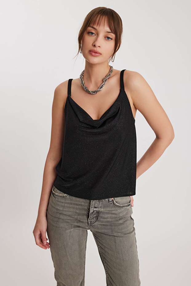 Degaje Yaka Simli Bluz - 1