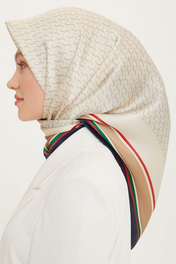 Nostalji Serisi İpek Twill Eşarp 8724D-04 - 4