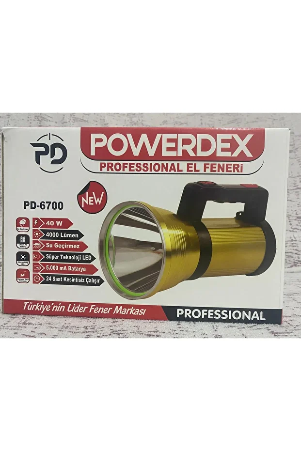 Pd-6700 4000 Lümen 40w  Profesyonel Projektör Ve El Feneri - 3