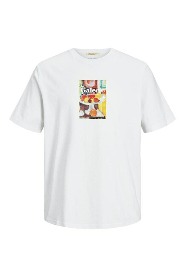 تي شيرت Jack&Jones Art - رقبة طاقم Ss، أبيض ساطع 12256382