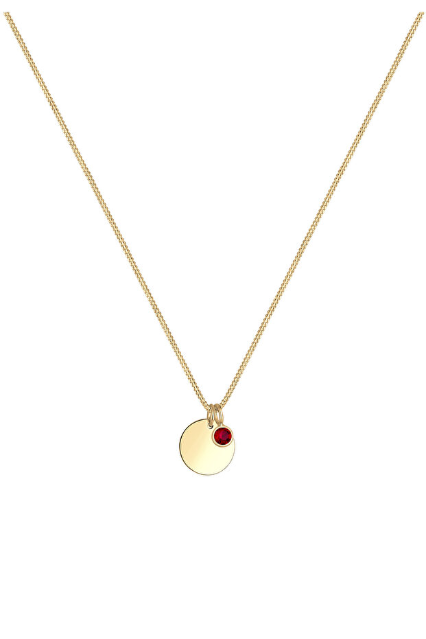 Náhrdelník s krystaly pro narození v dubnu, stříbro 925, pozlacené - 2