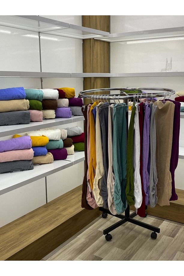 Bambu Kareli Kumaş Esnek Lastikli Sandalye Kılıfı Örtüsü Likralı Anrasit 6 Adet - 2