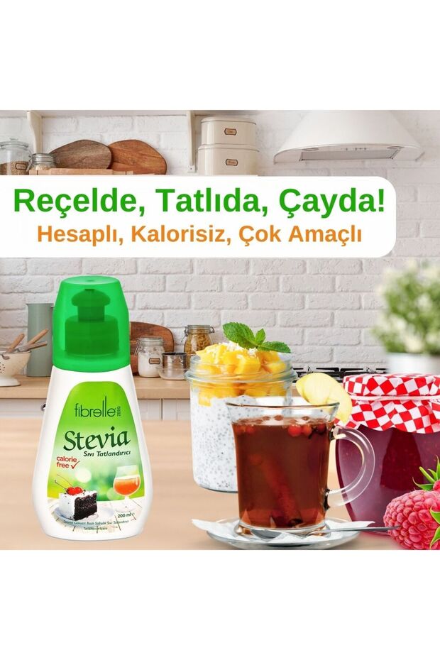 Zero Sıvı Tatlandırıcı 200 ml (STEVİA BAZLI) Sıvı Stevia - 4