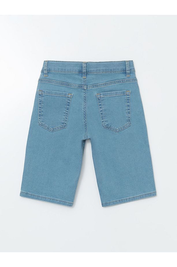 LCW Kids Beli Ayarlanabilir Lastikli Erkek Çocuk Jean Şort - 3