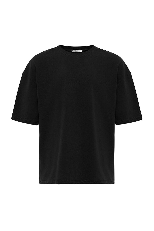 Basıc Oversize Tişört Siyah - 7