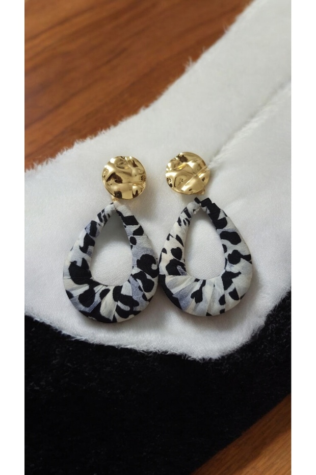 Oval Leopard Dangle Earrings Stylish Design Gift Earrings Sweetheart Earrings