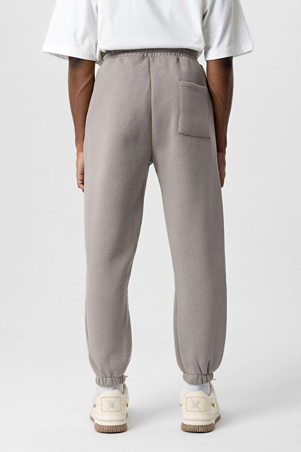 Basıc Oversize Jogger Eşofman Altı Vizon - 5