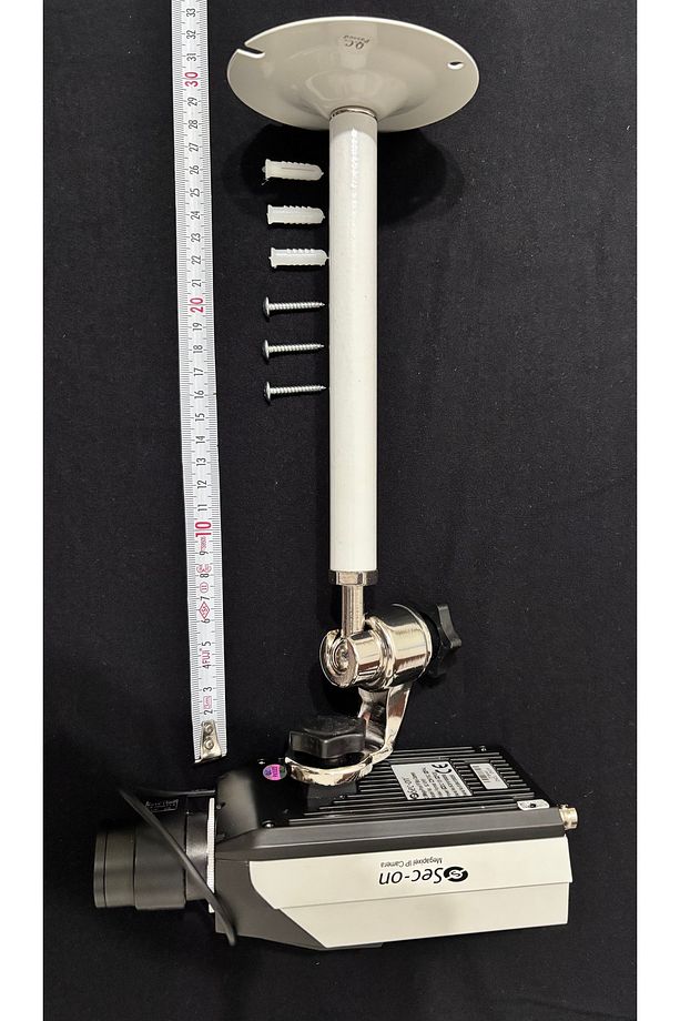 Projeksiyon askı aparatı tavan duvar tip 27cm 7kg taşır metal ve krom - 3