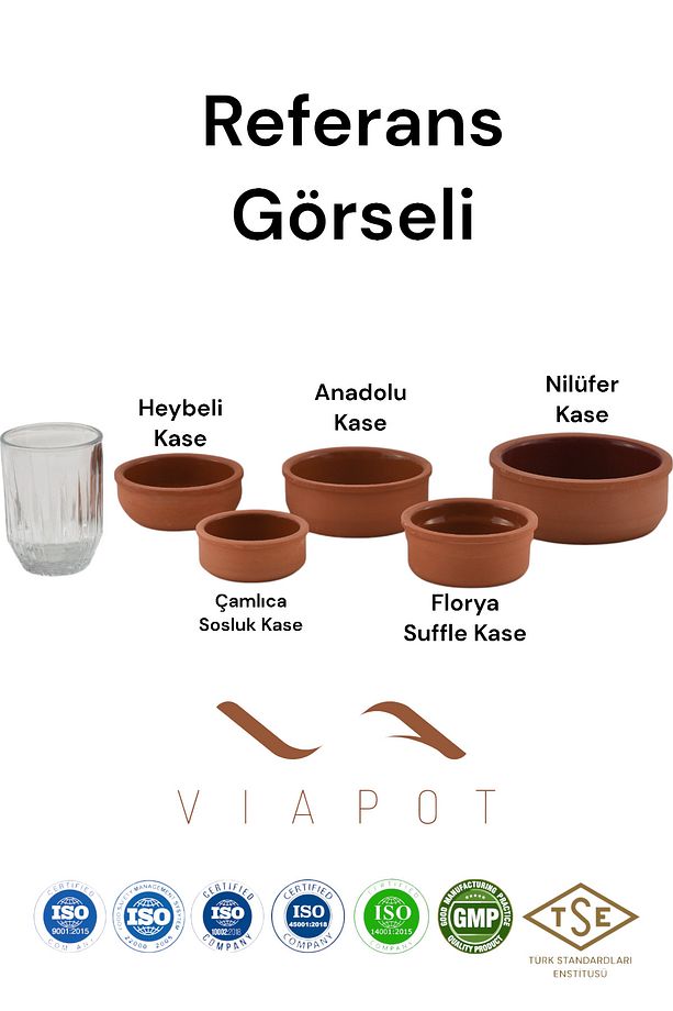 Çamlıca Toprak Güveç Sosluk Kase Içi Sırlı 4 Adet Çömlek 8x3,5cm 80ml - 6