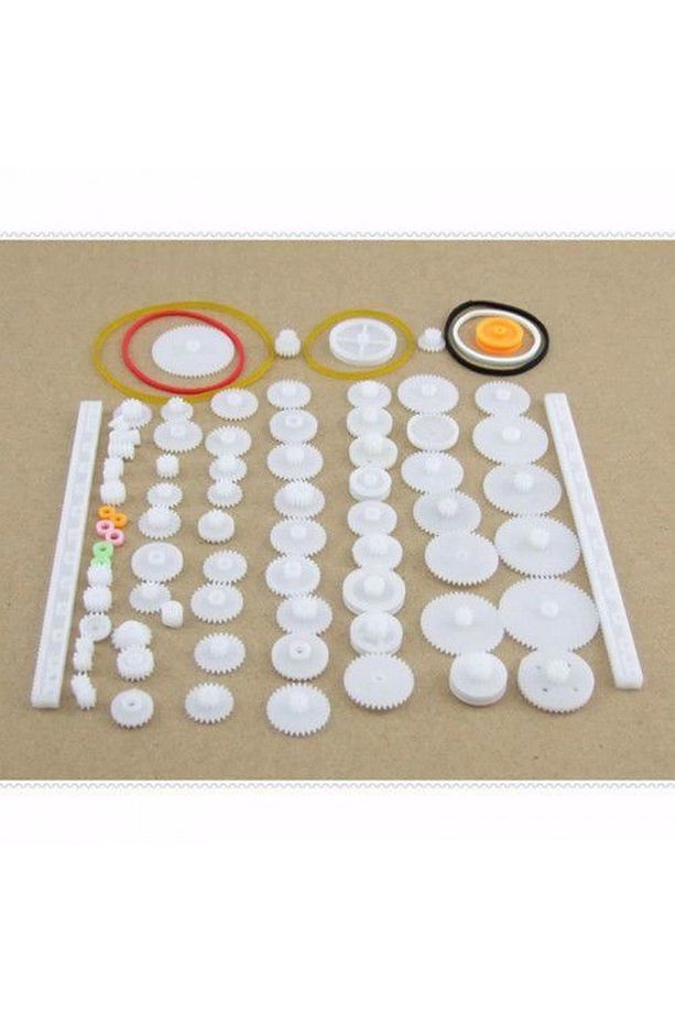75 Parça Plastik Dişli Seti Rc Çark Arduino Oyuncak Robot Araba Gear Dıy Kremayer - 3