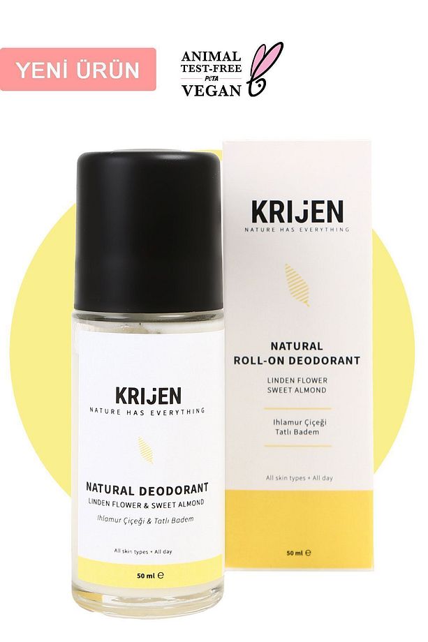 Doğal Deodorant - Ihlamur Çiçeği & Tatlı Badem Roll-On Deodorant 50 Ml-Bitkisel Ter Kokusu Önleyici - 1