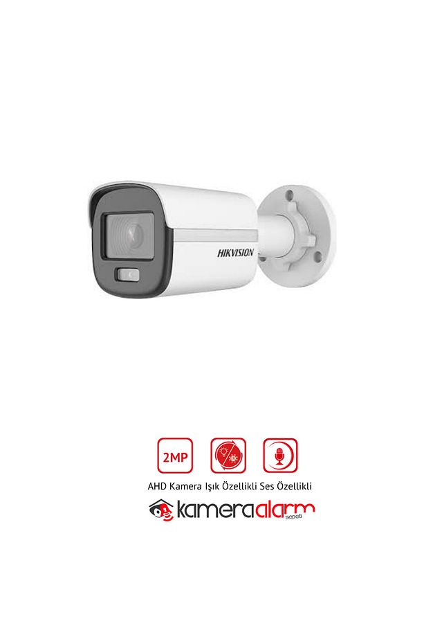 Kameraalarmsepeti 10df0t-lpfs Mikrofonlu 7/24 Renkli Görüşlü Dış Mekan Bullet Kamera - 3