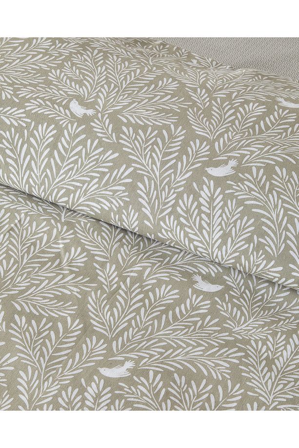 Pure Birds Kolay Ütülenir Çift Kişilik Nevresim Takımı 200x220 cm Bej - 5