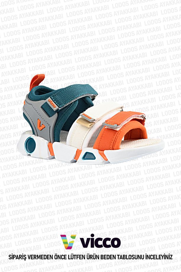 Gorbi Model Erkek Bebek ve Çocuk Yeşil Sandalet - 1
