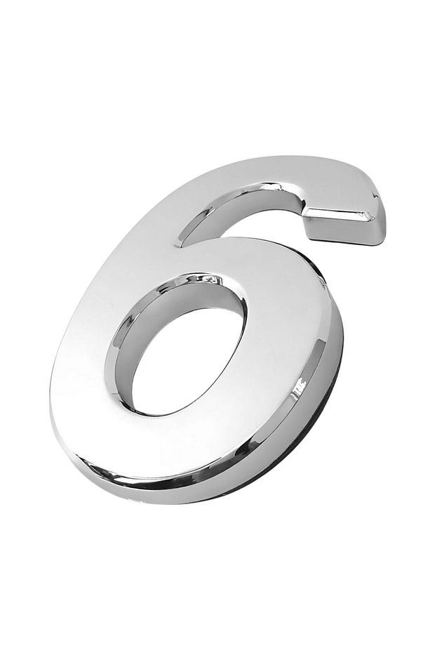 Yapışkanlı Kapı Numarası Küçük Boy 50 Mm 5 Cm Numara 6 Rakam Altı Sayı Krom Renk Numaralar 1 Adet - 3