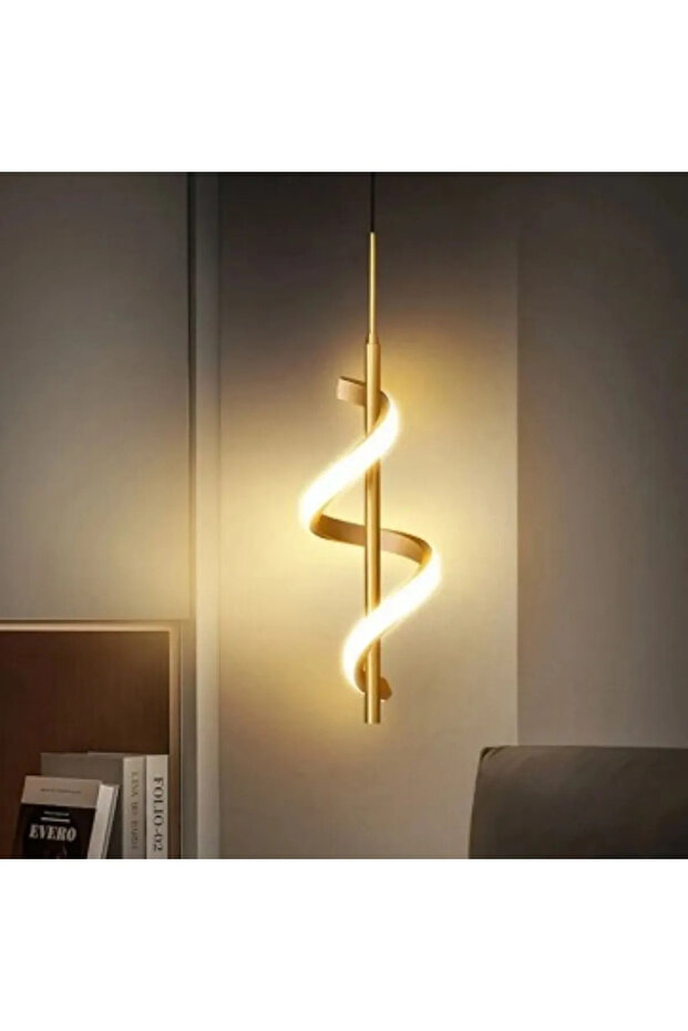 Helheim Modern  gold Sarkıt Ledli Avize - 1