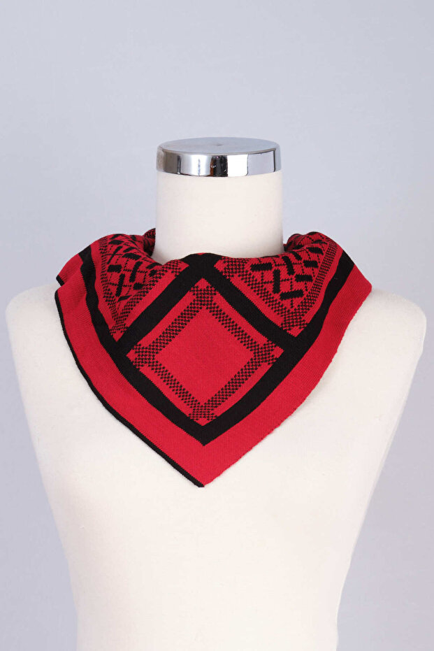 Eșarfă tricotată cu model - 5