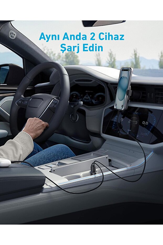 USB-C Araç Şarj Cihazı, 30W, 2 Bağlantı Noktalı, Siyah - A2741 - 4