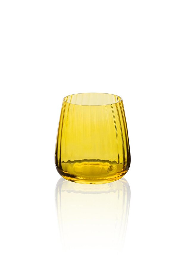 Glass Water Cup Yellow 450 ml Brd0129