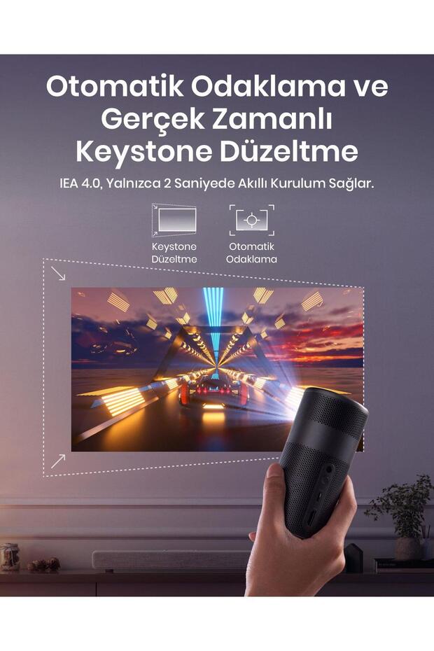 Nebula Capsule Air Dünyanın En Küçük Google Tv Projeksiyon Cihazı, Siyah - D4112 - 7