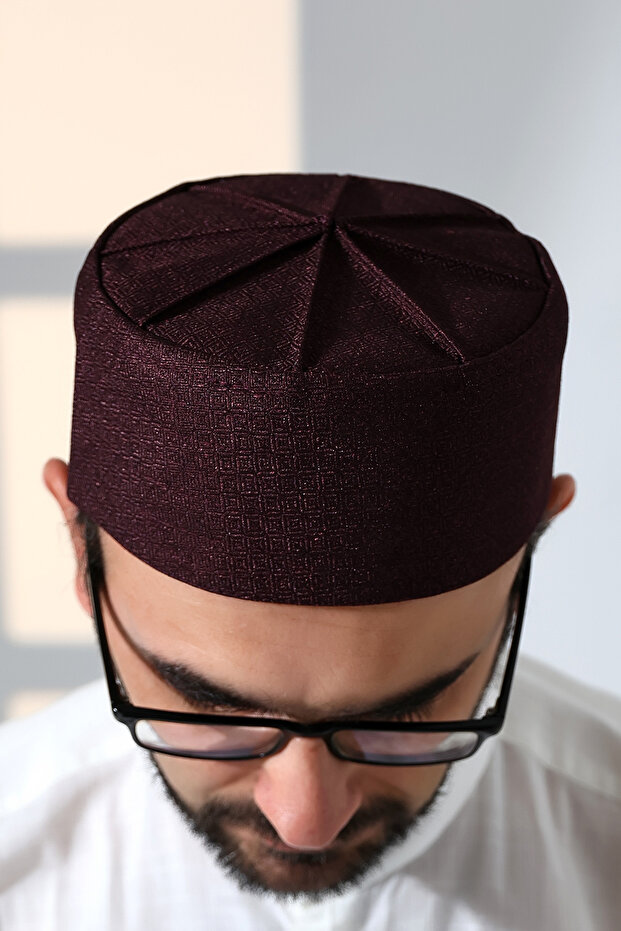 Domed Molded Prayer Skullcap Purple