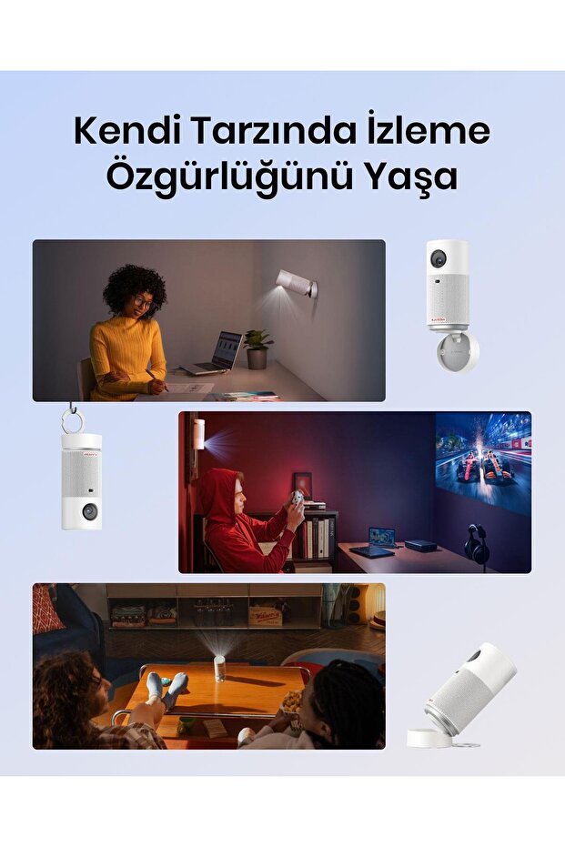 Nebula Capsule Air Dünyanın En Küçük Google Tv Projeksiyon Cihazı, Beyaz - D4112 - 5