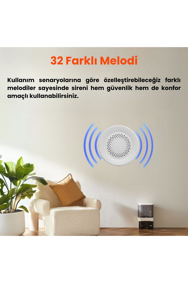 WiFi 100 Db Akıllı Siren Alarm ( Tuya - Smart Life Uyumlu) - 4