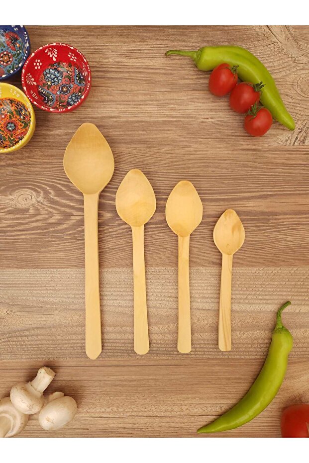 Boxwood 4-Piece Spoon Set, Wooden Spoon Set