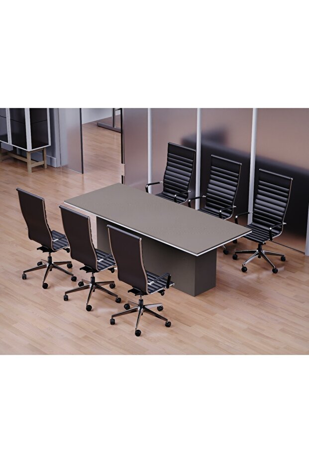 Advanced Conference Table Office Meeting Table, Conference Room Table-Anthracite Linen, 240CM