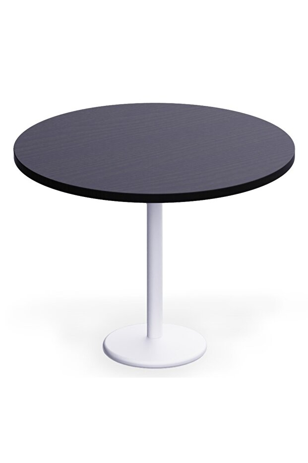 Round Pantry Table, Simple Modern Design Coffee Task for Home Office, (100 cm Dia, Black)