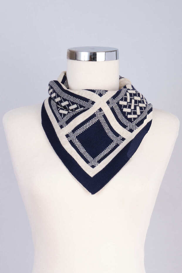 Desenli Triko Fular - 3