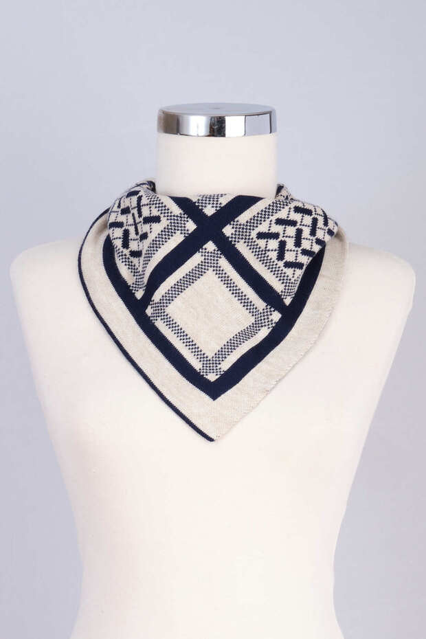 Desenli Triko Fular - 5