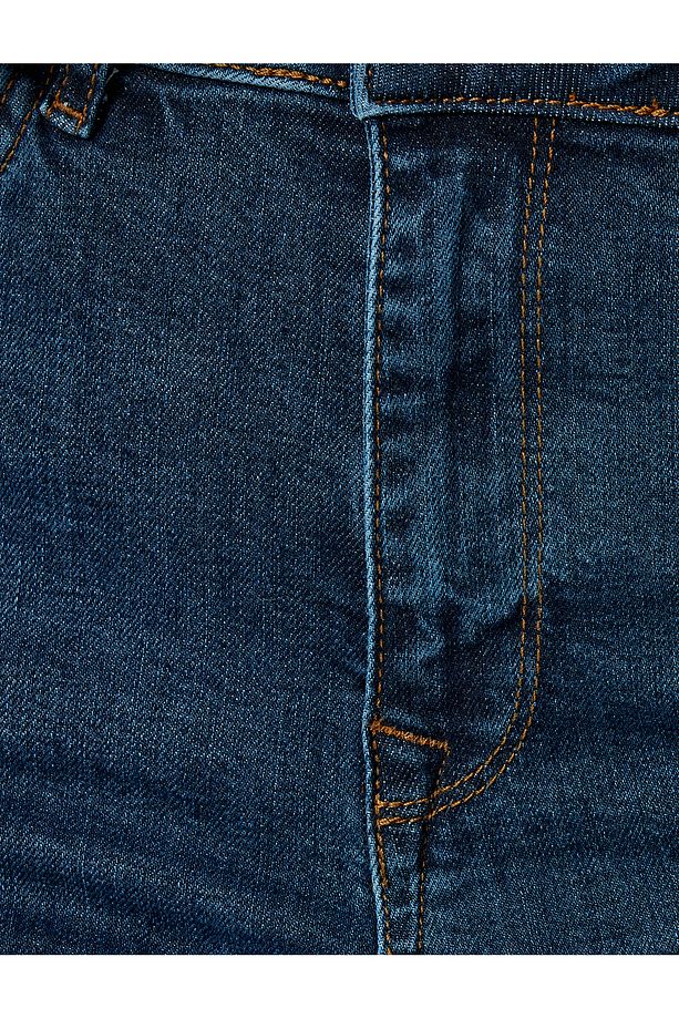 Yüksek Bel İspanyol Paça Denim Pantolon - Kick Flare Jeans - 6