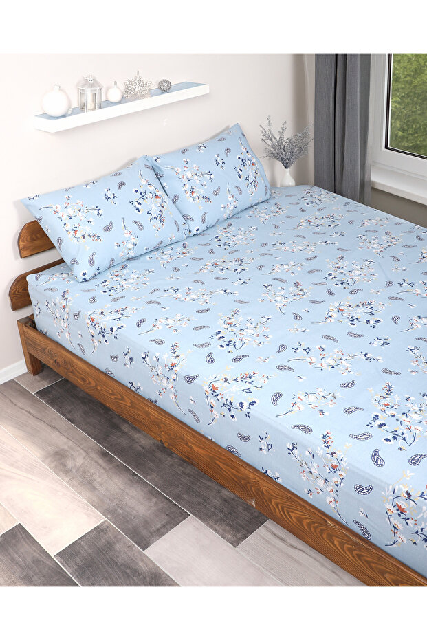 Patterned Single Oversized Elastic Bed Sheet - 1