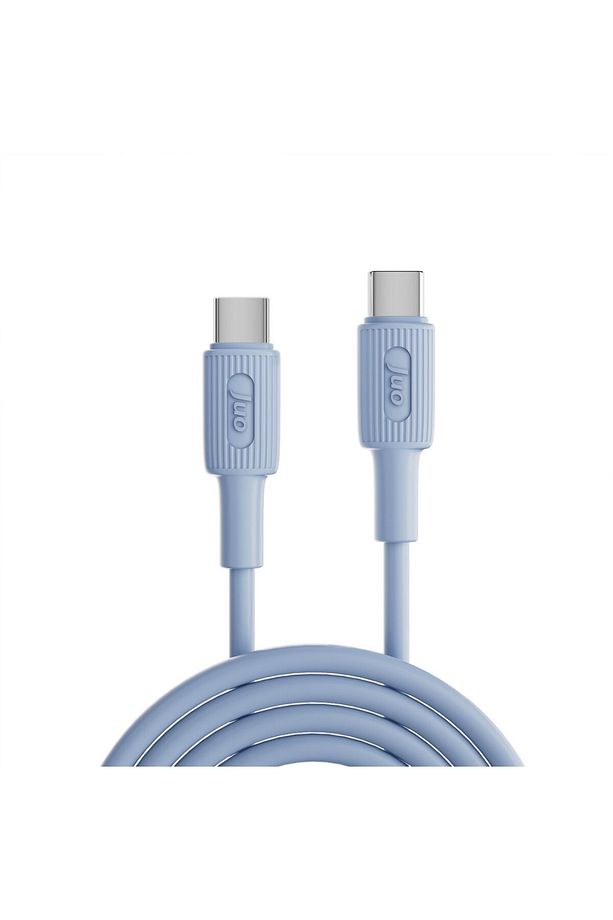 60w Usb Type-c To Type-c Silikon Hızlı Şarj Ve Data Kablosu Mavi 1 Metre - 6