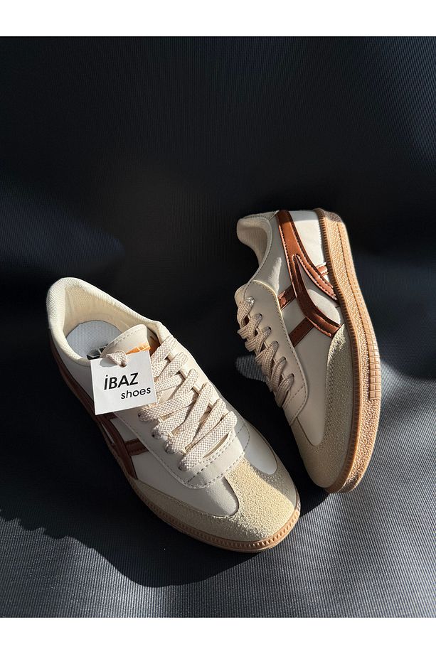Tig Kahve Süet Bağcıklı Sneaker - 1