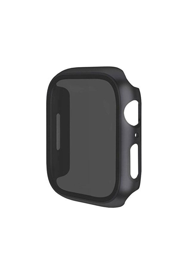 حافظة من البولي كربونات الصلب مقاس 44 ملم وواقي شاشة للخصوصية من نوع Ghost لساعة SYS Watch Gard 32 - أسود