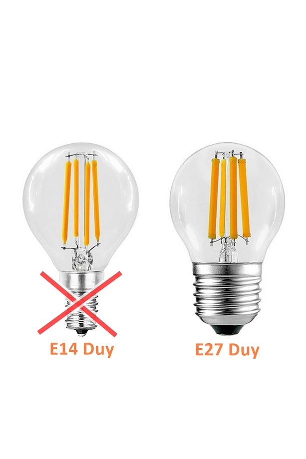6 Watt Mini Top Ampul Led Filament G45 Şeffaf Cam Rustik Ampul E27 Duy 3000k Gün Işığı 10 Adet - 6