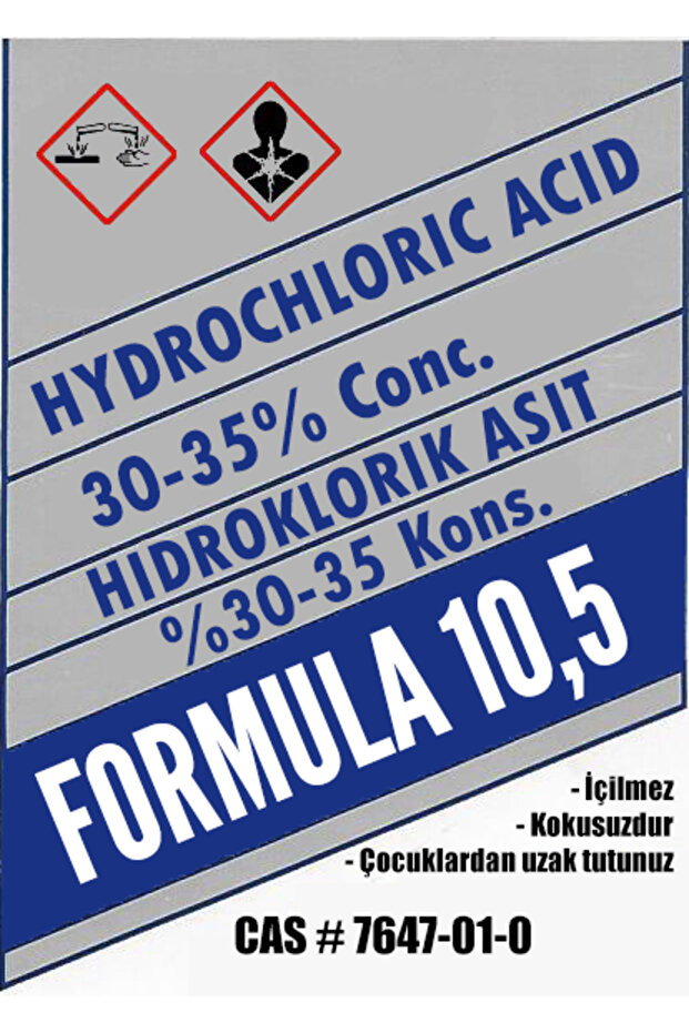 Hidroklorik Asit %30-35 5 lt Tuz Ruhu Taş Asidi - 1