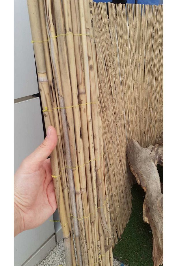 Bambu Çit Kamış Çit Hasır Çit 1x5 Metre Eni 1 Metre Uzunluk 5 Metre Bahçe Çiti Rulo Çit Bambu Çit - 3
