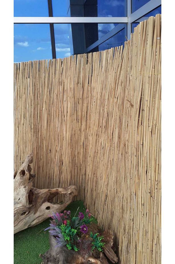 Bambu Çit Kamış Çit Hasır Çit 2x5 Metre Eni 2 Metre Uzunluk 5 Metre Bahçe Çiti Rulo Çit - 1