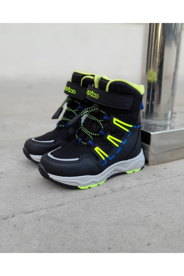 Çocuk kışlık bot kar ve yağmur botu kaydırmaz tabanlı - 4