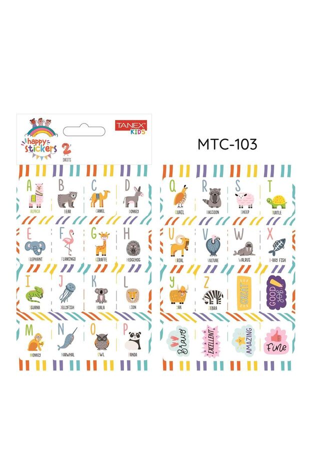 ملصق حروف المدرسة الابتدائية-3 ملصق 2 Li Mtc-103