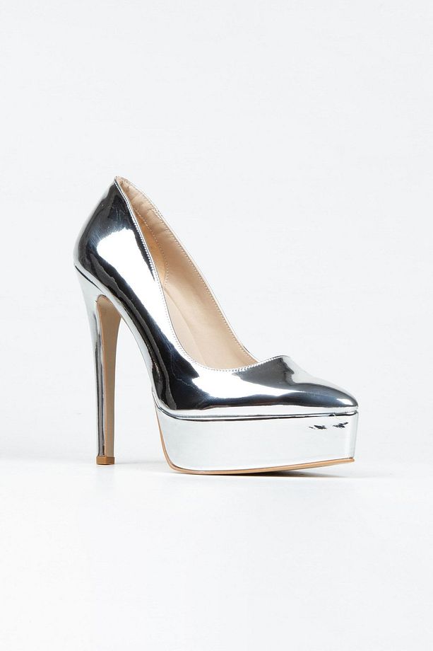 Kadın Yüksek Platform Topuklu Stiletto Abiye Ayakkabı - 1