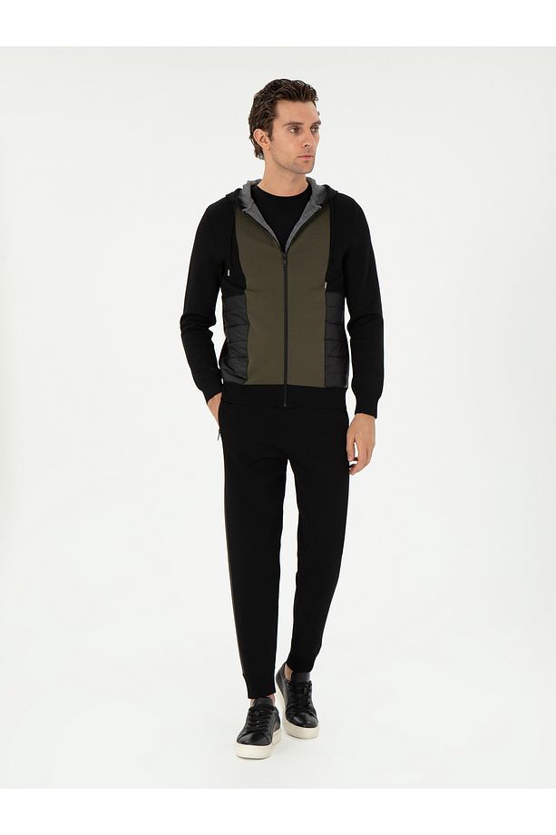 Siyah Regular Fit Triko Hırka 50292502-VR046 - 4