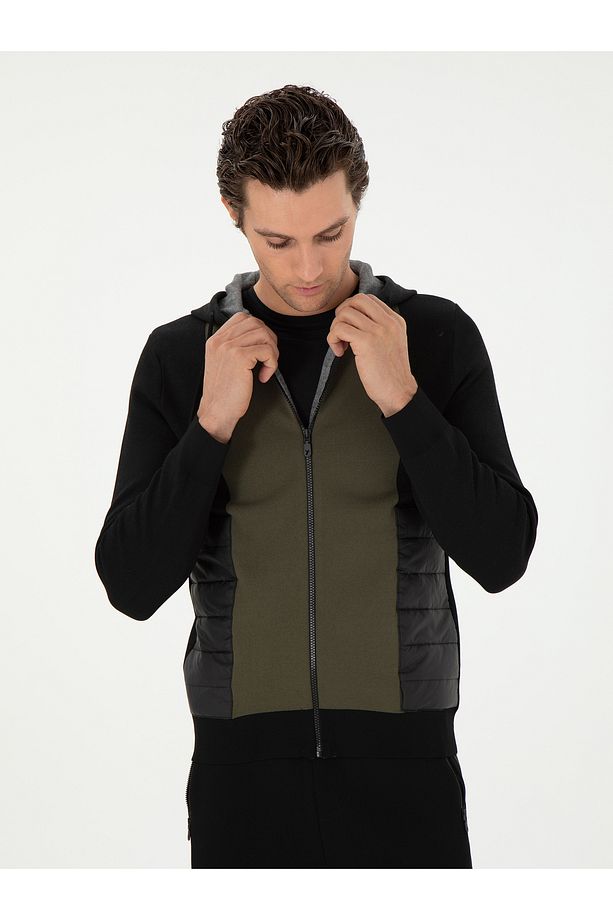 Siyah Regular Fit Triko Hırka 50292502-VR046 - 3